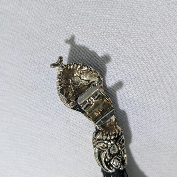 VTG DL AULD blue eyeled black snake, mesh choker necklace, belt or bracelet - Picture 14 of 16